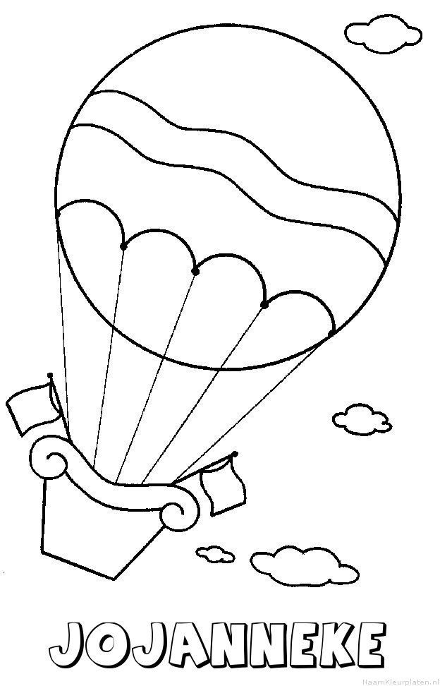 Jojanneke luchtballon kleurplaat