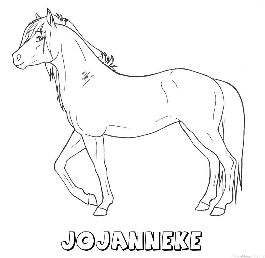 Jojanneke paard kleurplaat