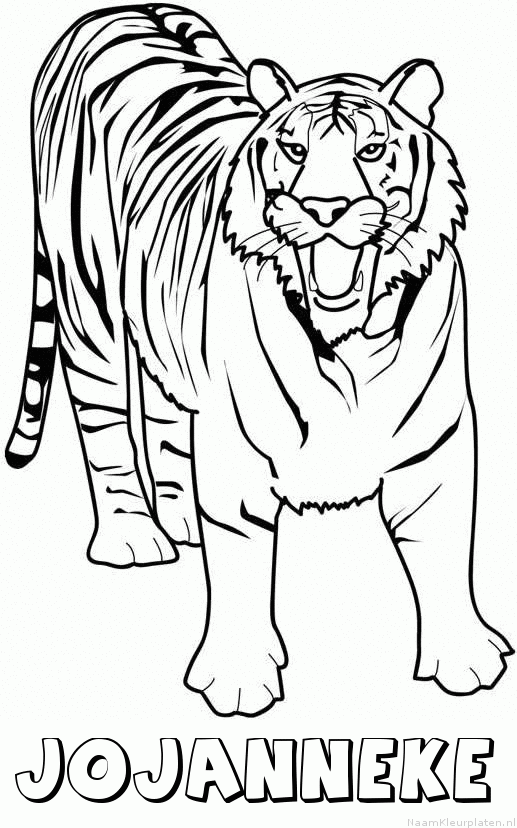 Jojanneke tijger 2 kleurplaat