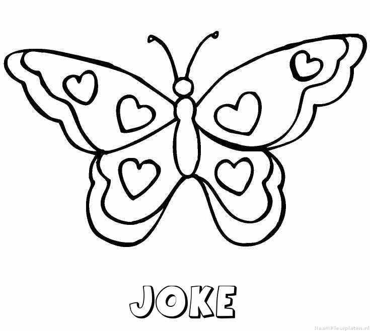Joke vlinder hartjes