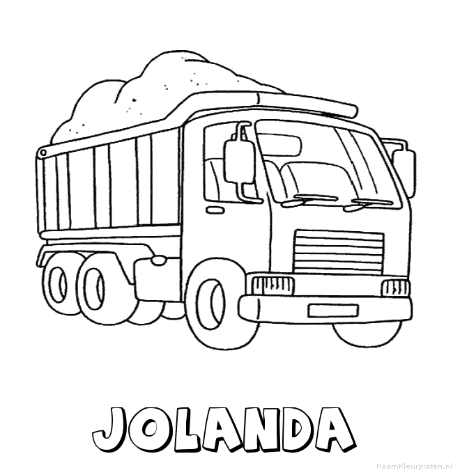 Jolanda vrachtwagen kleurplaat