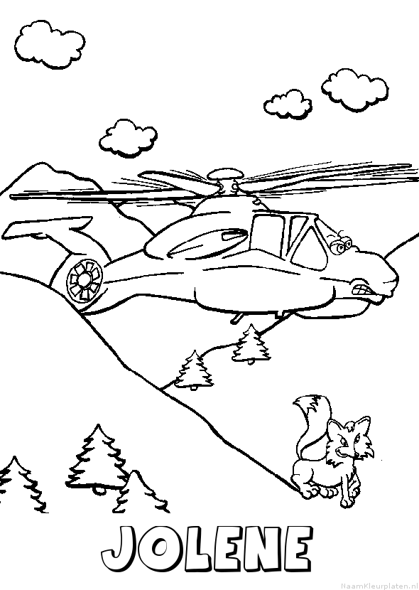 Jolene helikopter kleurplaat