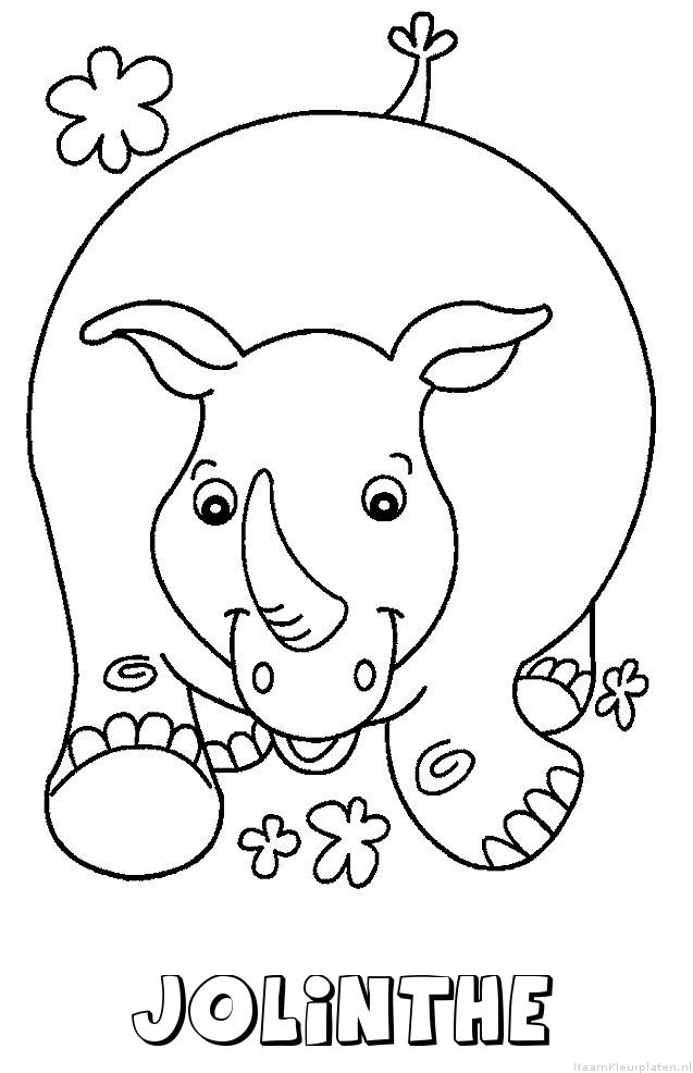 Jolinthe neushoorn kleurplaat