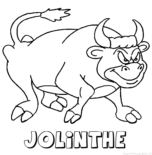 Jolinthe stier kleurplaat