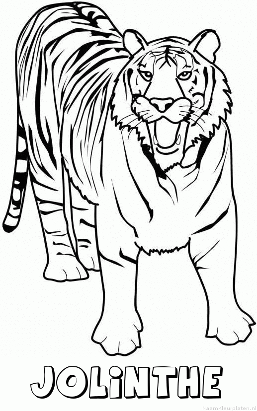 Jolinthe tijger 2 kleurplaat