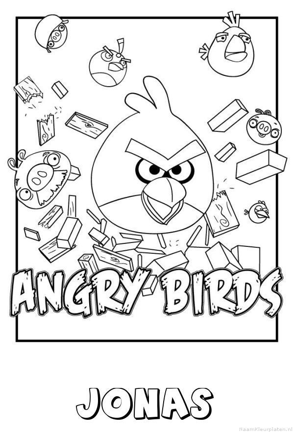 Jonas angry birds kleurplaat