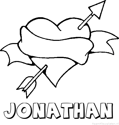 Jonathan liefde kleurplaat