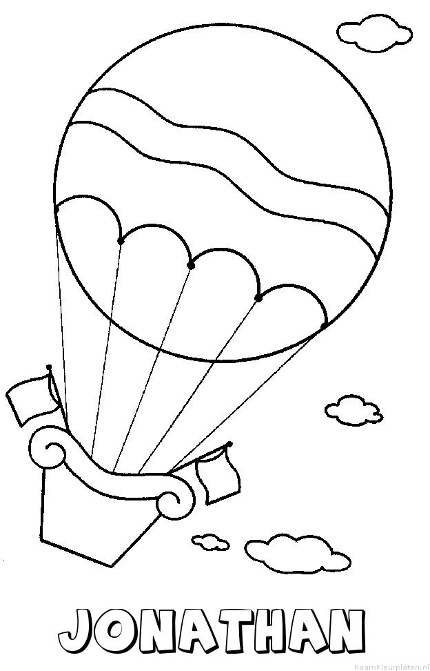 Jonathan luchtballon kleurplaat
