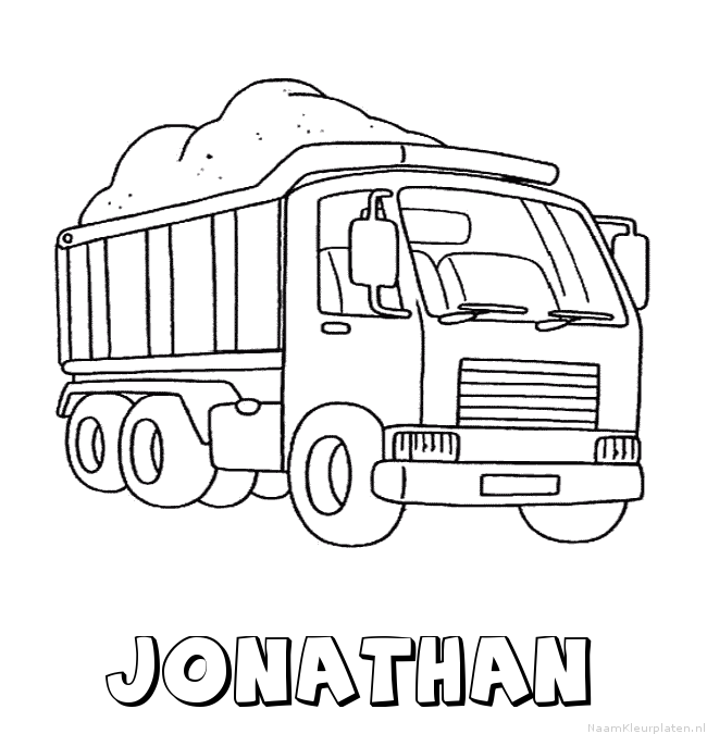 Jonathan vrachtwagen kleurplaat