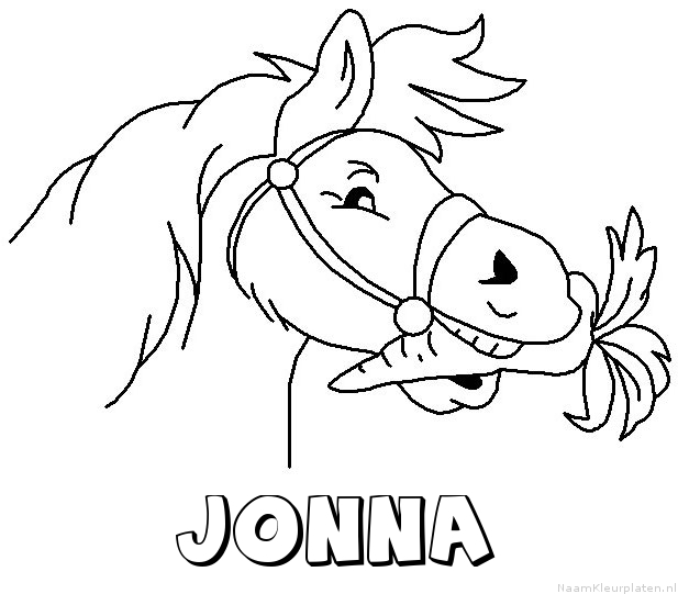 Jonna paard van sinterklaas kleurplaat