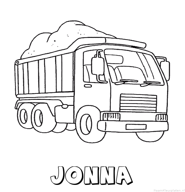 Jonna vrachtwagen kleurplaat