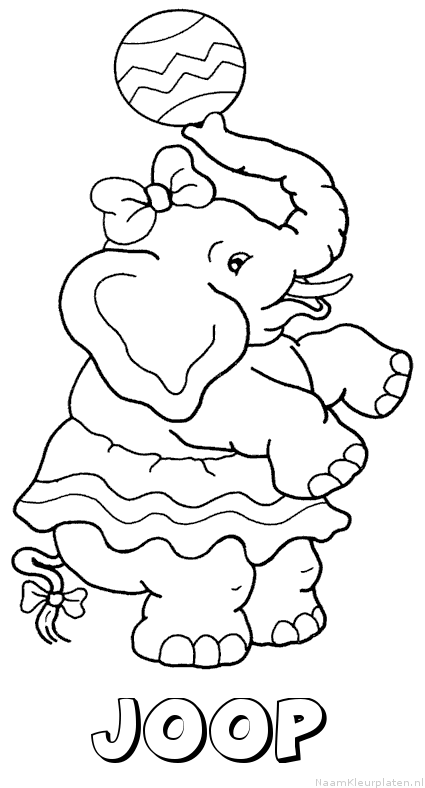 Joop olifant kleurplaat