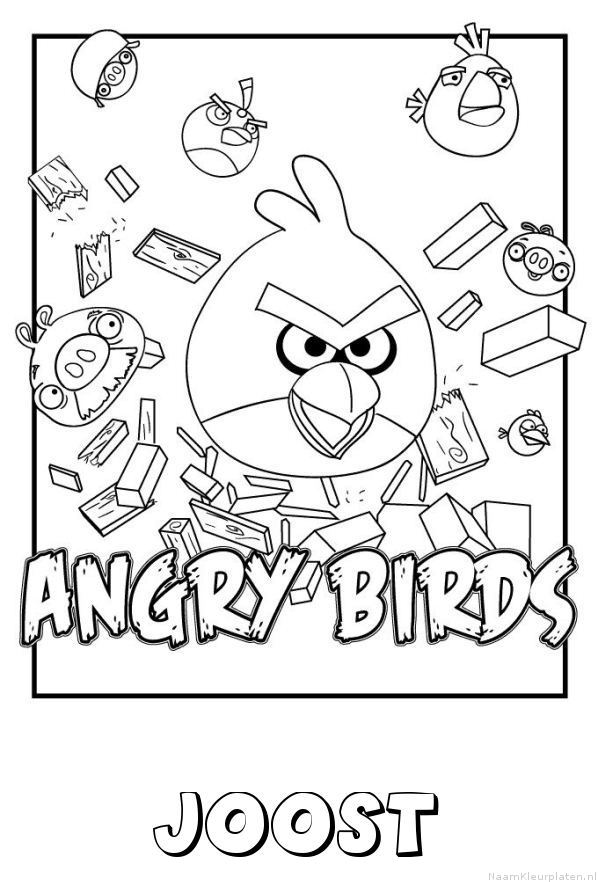 Joost angry birds kleurplaat