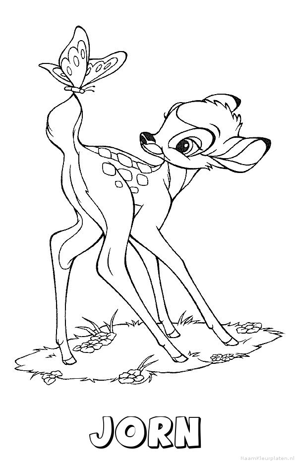Jorn bambi kleurplaat