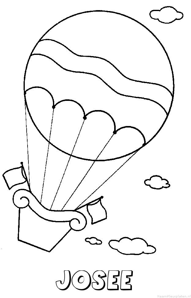 Josee luchtballon kleurplaat