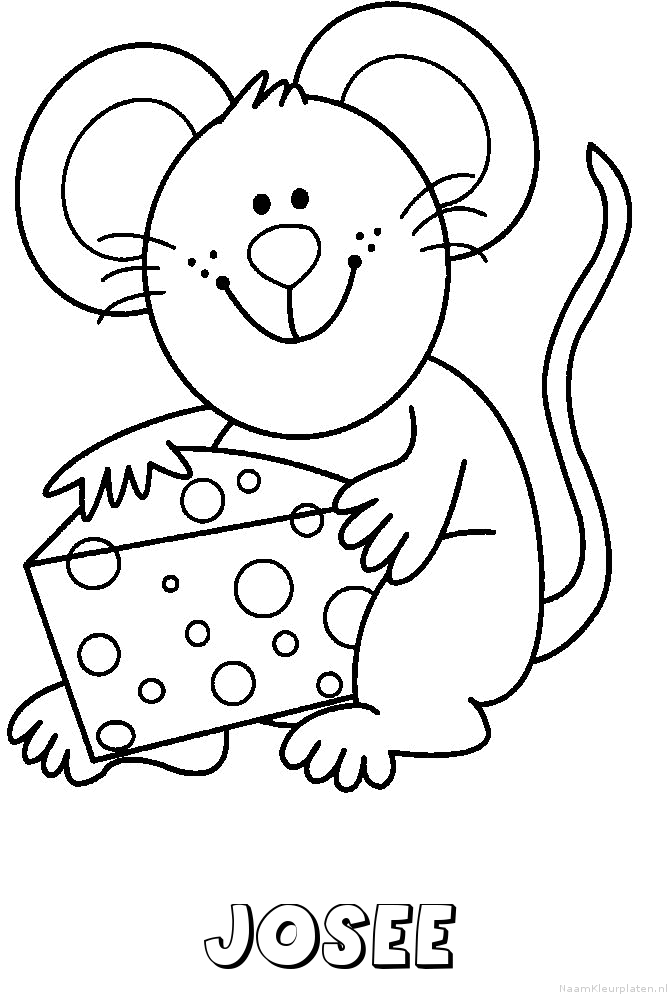 Josee muis kaas kleurplaat