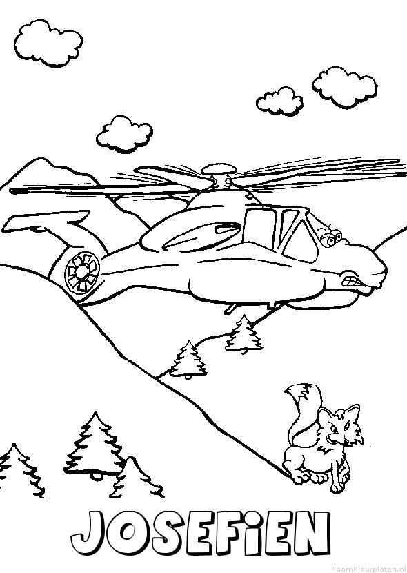 Josefien helikopter kleurplaat