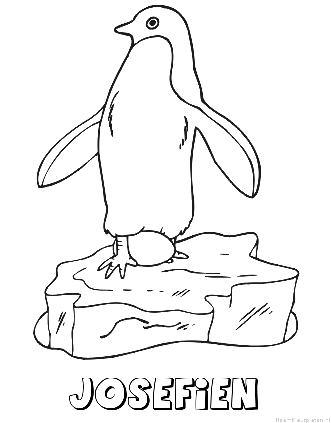 Josefien pinguin kleurplaat