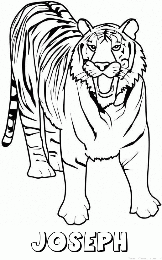 Joseph tijger 2 kleurplaat