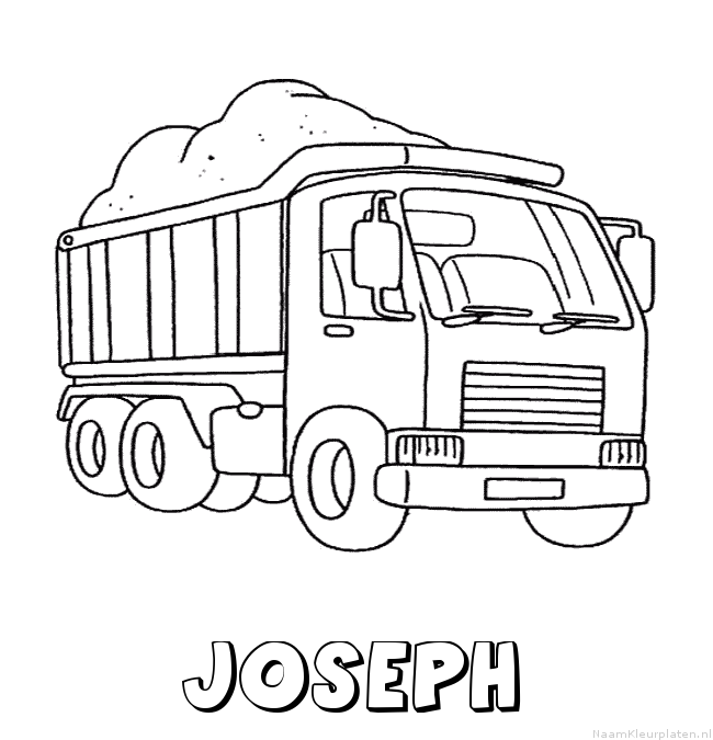 Joseph vrachtwagen kleurplaat