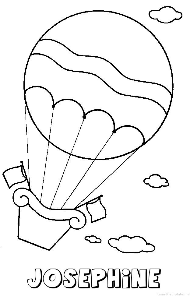 Josephine luchtballon kleurplaat