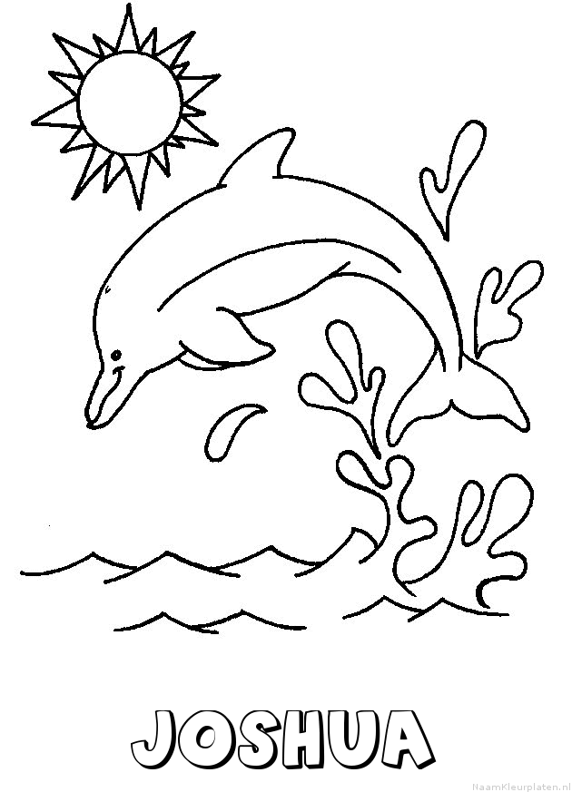 Joshua dolfijn kleurplaat