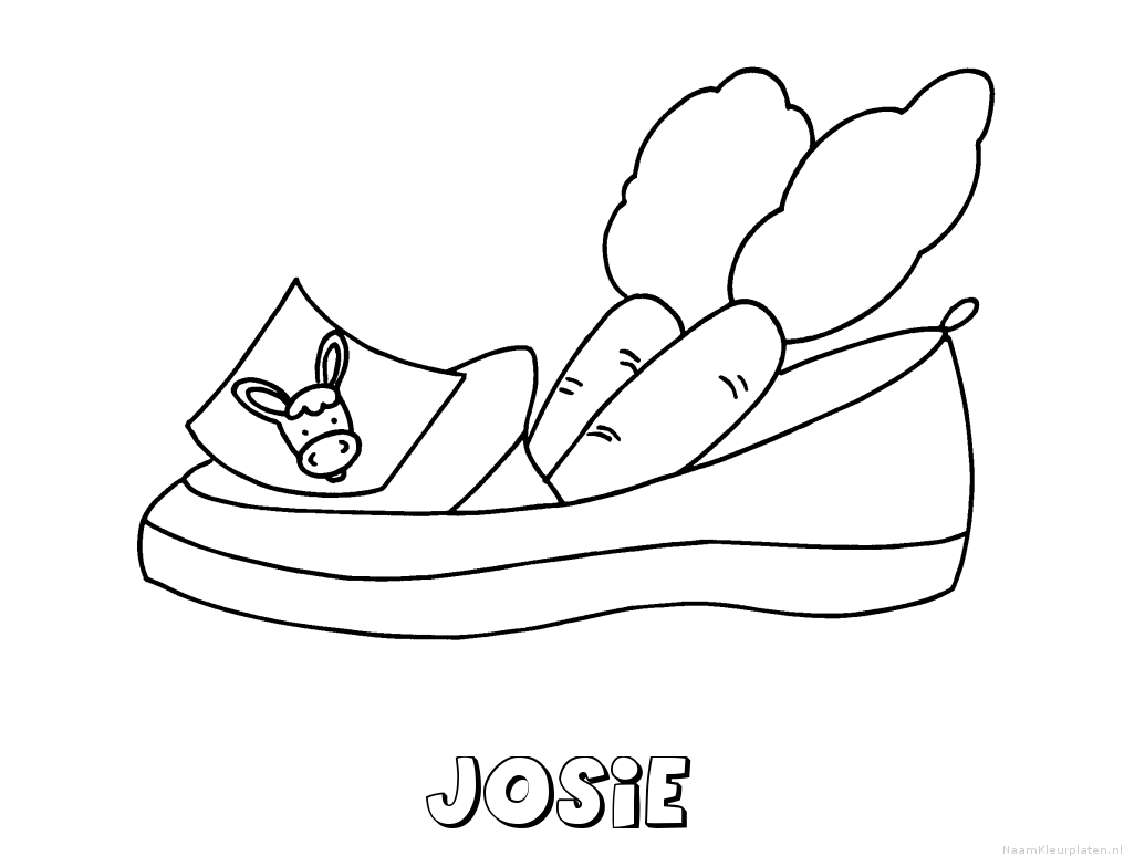 Josie schoen zetten kleurplaat