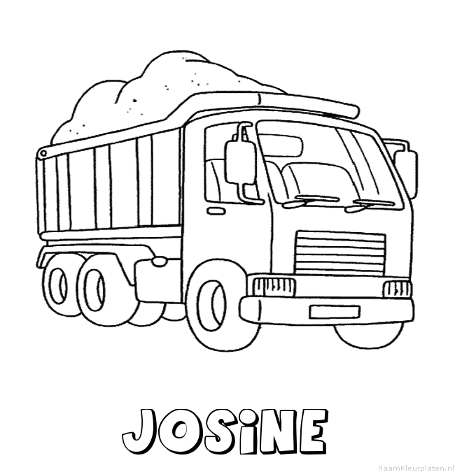 Josine vrachtwagen kleurplaat