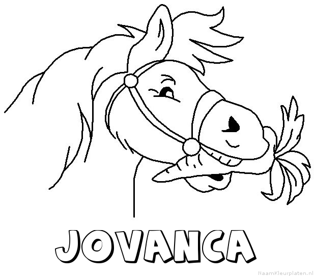 Jovanca paard van sinterklaas kleurplaat