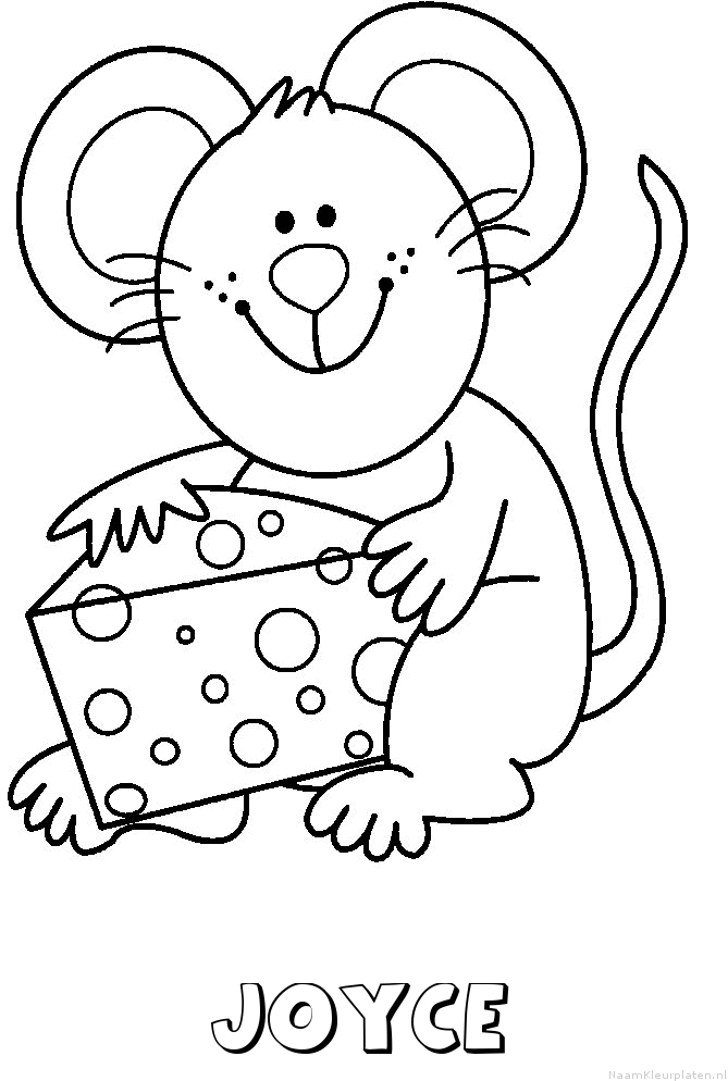 Joyce muis kaas kleurplaat