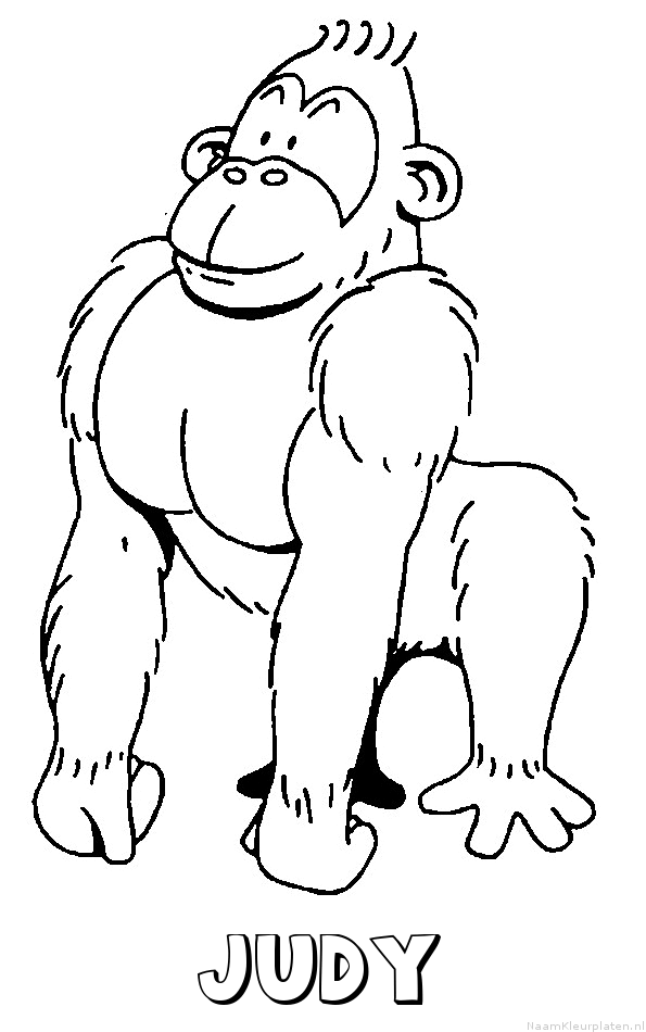 Judy aap gorilla kleurplaat