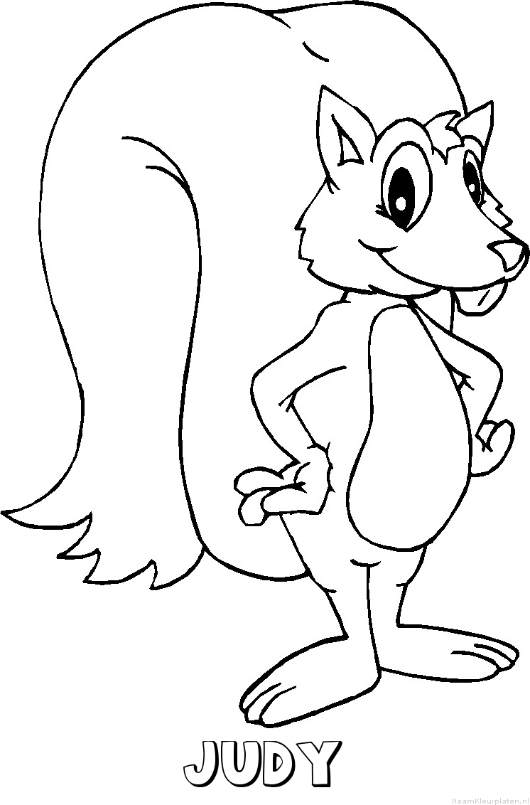 Judy eekhoorn kleurplaat