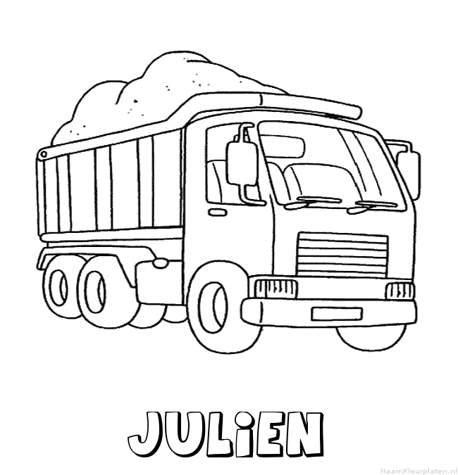 Julien vrachtwagen kleurplaat