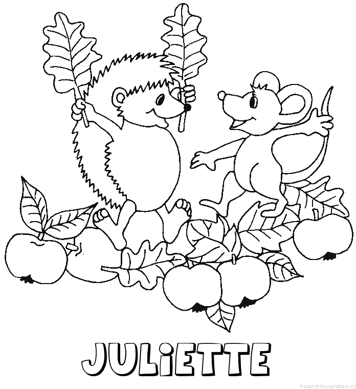 Juliette egel kleurplaat