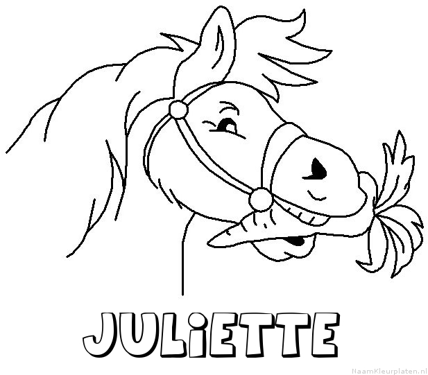 Juliette paard van sinterklaas kleurplaat