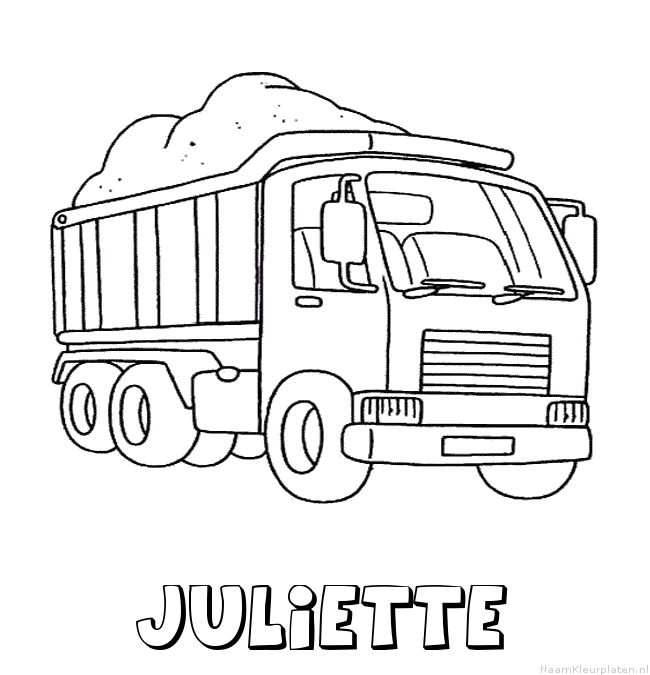 Juliette vrachtwagen kleurplaat
