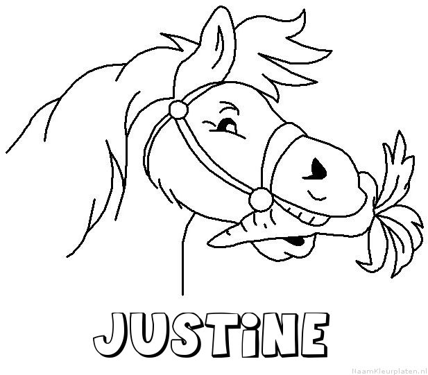 Justine paard van sinterklaas kleurplaat