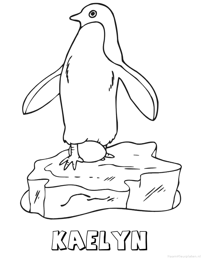 Kaelyn pinguin kleurplaat