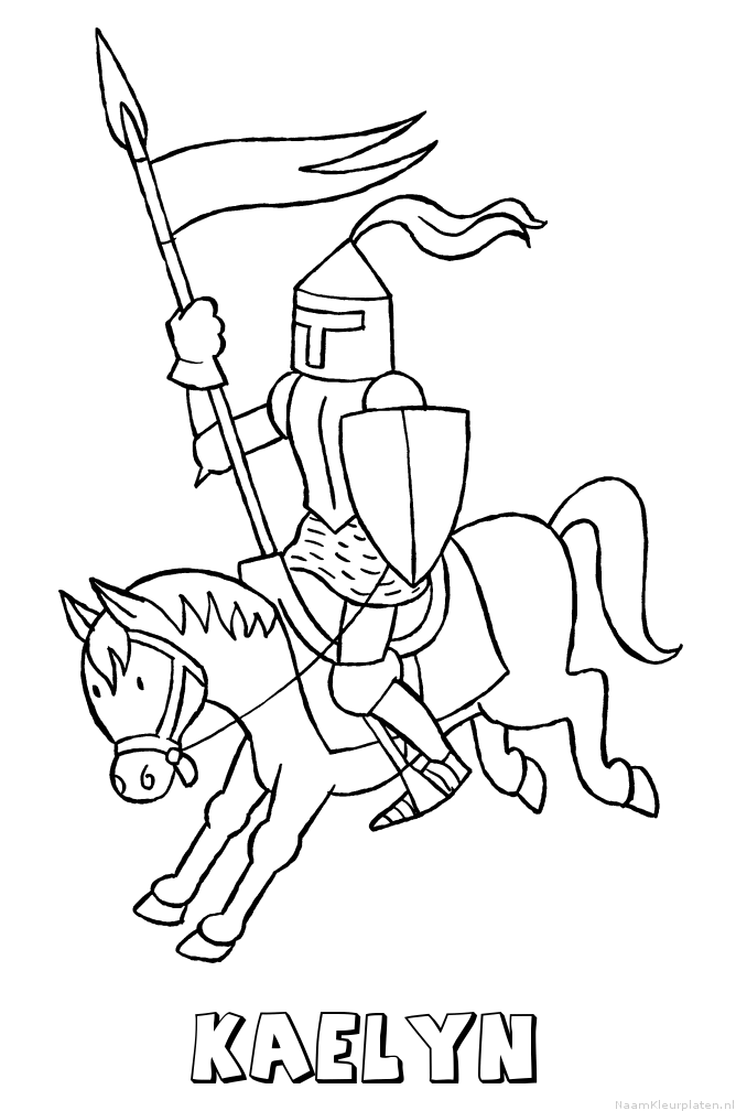 Kaelyn ridder kleurplaat