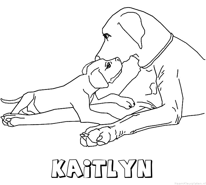 Kaitlyn hond puppy kleurplaat