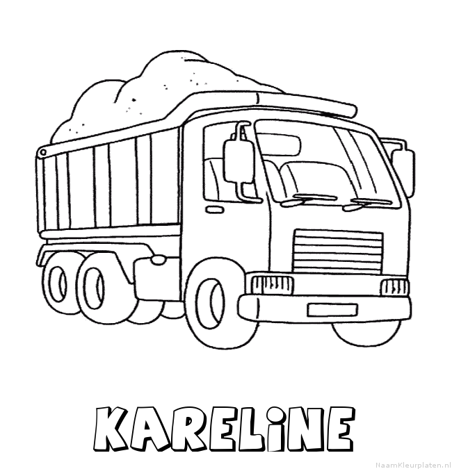 Kareline vrachtwagen kleurplaat