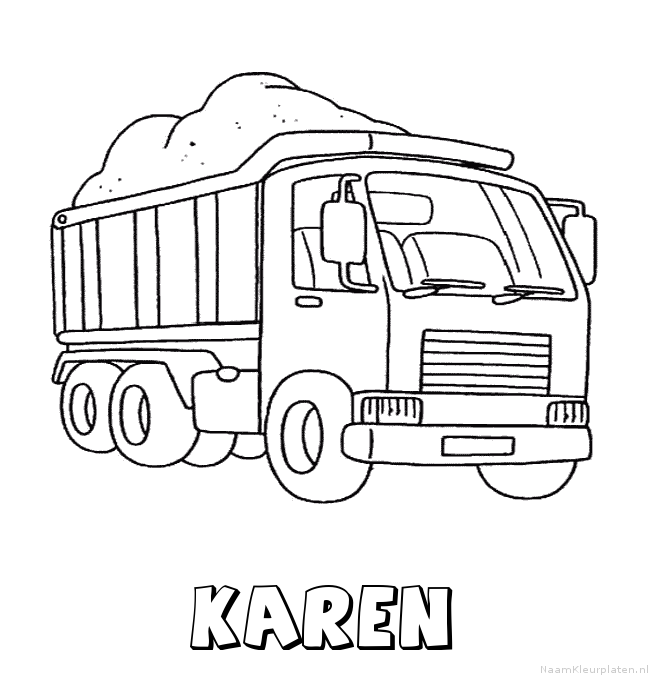 Karen vrachtwagen kleurplaat