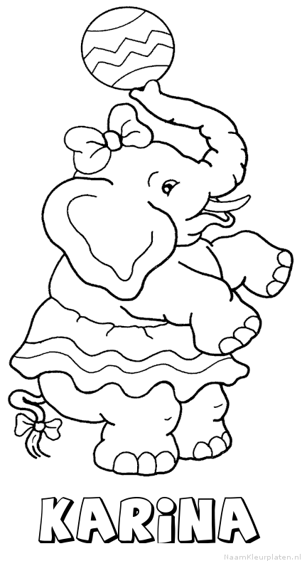 Karina olifant kleurplaat