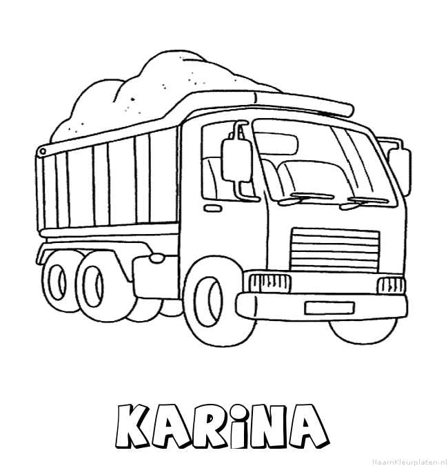 Karina vrachtwagen kleurplaat