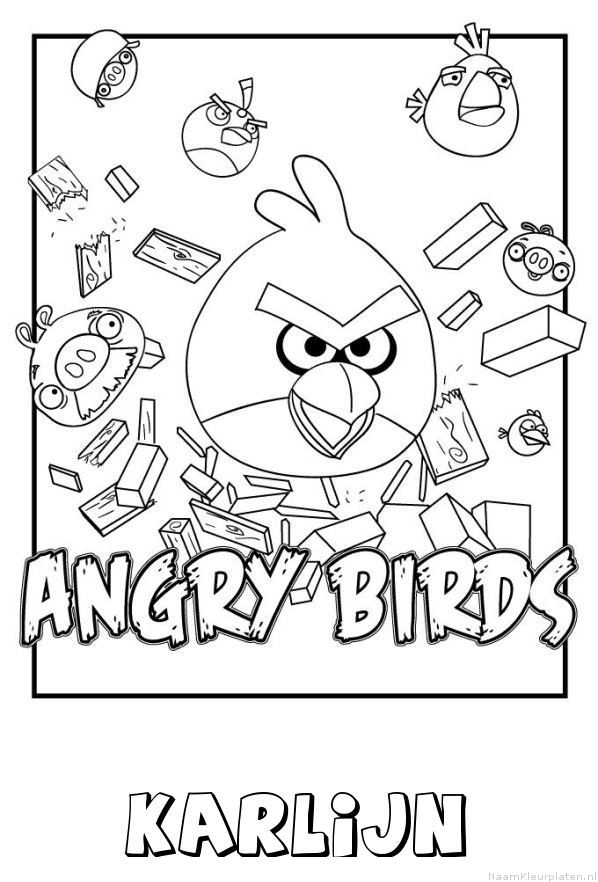 Karlijn angry birds kleurplaat
