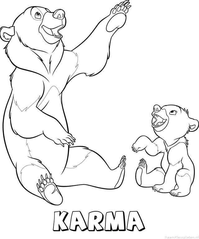 Karma brother bear kleurplaat