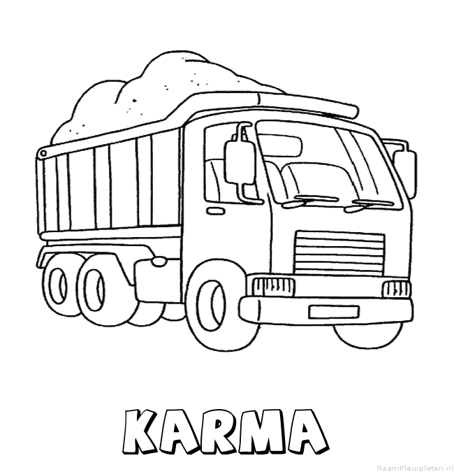 Karma vrachtwagen kleurplaat