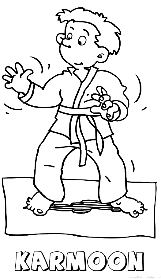 Karmoon judo kleurplaat