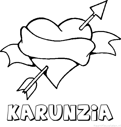 Karunzia liefde kleurplaat