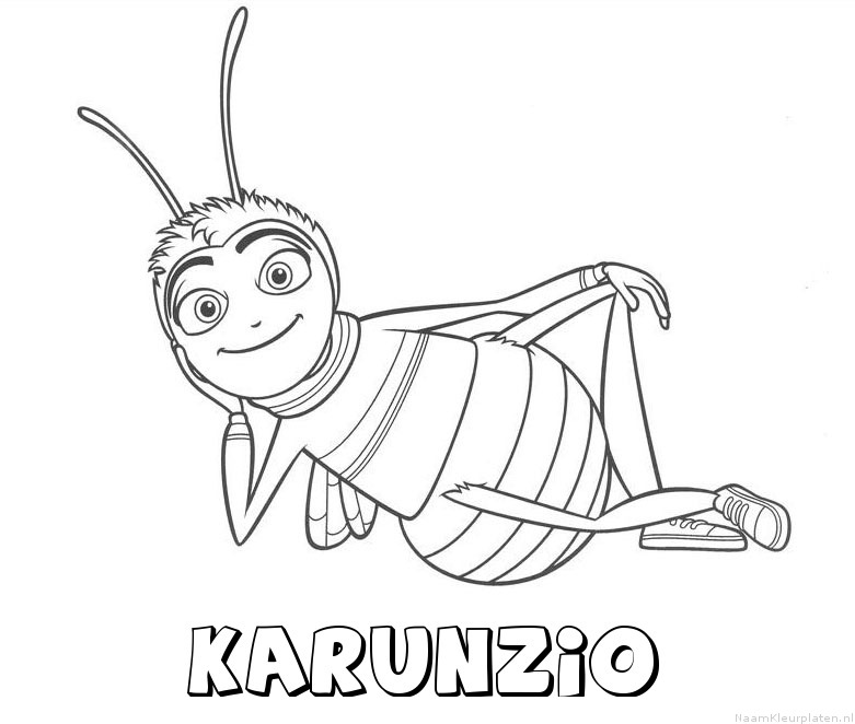 Karunzio bee movie kleurplaat